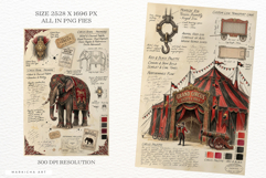 Ephemera Circus Junk Journal Pages - Junk Journal Pack Product Image 3