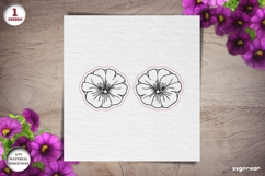 Petunia Flower Earrings Laser Cut | Jewerly | SVG Product Image 2