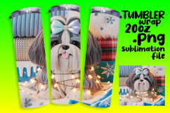 Unique Gift: 20oz Tumbler Design , Holiday Pets Product Image 1