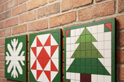 Christmas Quilt Block LaserCut Patterns Wood Wall Art Bundle Product Image 6