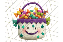 Colorful Halloween Clipart PNG, Cute Kids & Candy Clip Art Product Image 3