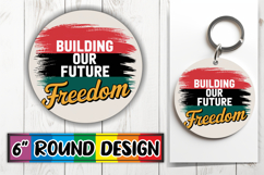 Cozy Keychain Round Design PNG, Juneteenth Product Image 1
