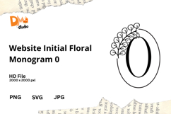 Website Initial Floral Monogram Product Image 1