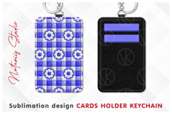 Puffy BUFFALO PLAID pattern - Cards Holder Keychain Product Image 1