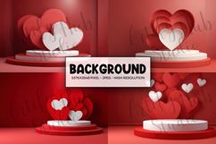 Elegant Heart Stage Podium Background Product Image 1