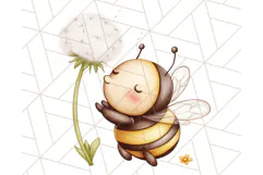 Adorable Bee Clipart PNG, Kawaii Bumblebee Illustrations Product Image 3
