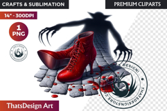 Halloween Character Boots - Spooky Gothic Clipart PNG Product Image 1