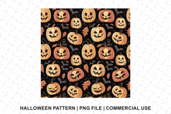 Halloween Pumpkin Pattern Png | Sublimation | Digital Paper Product Image 1