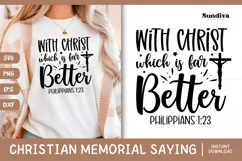 Christian Memorial Quote SVG | With Christ Product Image 1
