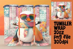 Christmas in July Snowman Tumbler Wrap 20oz Winter Magic Product Image 1