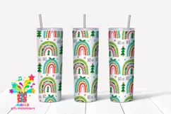 Christmas Rainbows Skinny tumbler Sublimation #3 Product Image 1