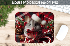 Christmas Mouse Pad Sublimation - Animal PNG Design Product Image 1