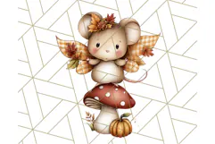 Fall Fairy Animal Clipart PNG, Woodland Creatures With Wings Product Image 3