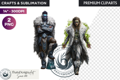 Viking Mythology Giants Clipart, Norse Jotuns gods Product Image 1