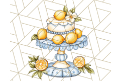 Mediterranean Cottagecore Kitchen PNG Clipart with Lemons Product Image 3