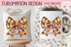 Thanksgiving shirt sublimation PNG | Thankful coquette bow Product Image 5