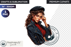 French Girl Clipart PNG, French woman, I love Paris Clipart Product Image 1