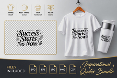 Success Starts Now Motivational SVG - Quote Cut Files Product Image 1