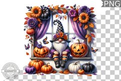 Halloween Gnome Sublimation - Halloween Clipart PNG Product Image 1