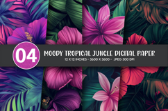 Moody Tropical Jungle Digital Paper Product Image 1