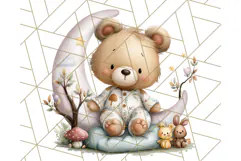 Woodland Nursery Baby Animals Clipart, Cute Animals Png Product Image 3