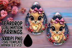 Cute Teardrop Design for Crafting , Christmas Animals Product Image 1