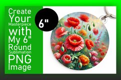 Playful Circle Design Coaster PNG , Flower Product Image 1