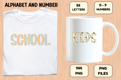 Back to School Alphabet png, letters doodle, school clipart Product Image 7