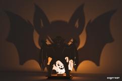 Halloween Vampire Candle Holder SVG | Laser Cut | SVG Product Image 2