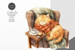 Autumn clipart, Cat clipart, Fall clipart Product Image 1