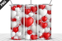 Valentines Love Skinny Tumbler PNG Wrap| Valentines Tumbler Product Image 4