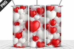 Valentines Love Skinny Tumbler PNG Wrap| Valentines Tumbler Product Image 4