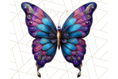 Metallic Butterfly Clipart PNG Clipart, Vibrant Butterfly Product Image 3
