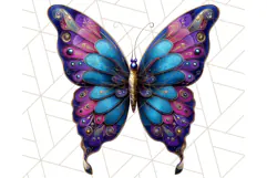 Metallic Butterfly Clipart PNG Clipart, Vibrant Butterfly Product Image 3