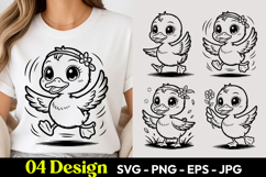 Flying Baby Chick SVG PNG Product Image 1