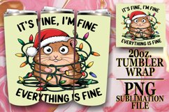Sublimation Delight 20oz tumbler wrap, Xmas Product Image 1