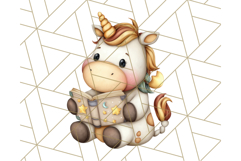 Magical Bookish Unicorn PNG Clipart Reading Books &amp; Stories Product Image 3