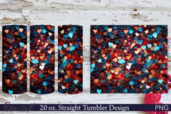Sparkling Hearts Tumbler Wrap | 20 oz. | Valentine&#039;s Day PNG Product Image 1