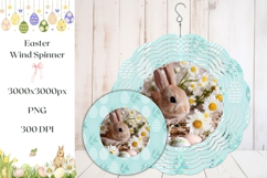 Easter Bunny Wind Spinner Design, Chamomile Wind Spinner Product Image 1