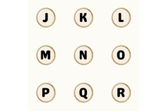 Gold Bead Alphabet PNG, Round Letter Beads Clipart, Gold Product Image 4