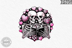 Valentine&#039;s Day Skeleton PNG - Valentine Clipart Sublimation Product Image 1