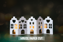 21 3D Paper House Lantern Template, 3D Paper Cut Product Image 11
