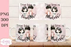 Cute Valentine's Day mug Wrap PNG for Sublimation Product Image 2