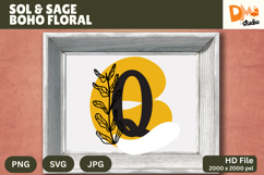 Sol &amp; Sage Boho Floral Monogram Product Image 1