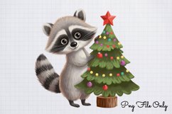 Woodland Christmas Watercolor Clipart PNG Product Image 1