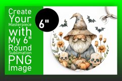 Enchanting Halloween Gnome Round Design Sublimation Style Product Image 1