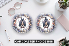 Bats ideas Car Coaster Sublimation |Animal Coaster PNG Product Image 1