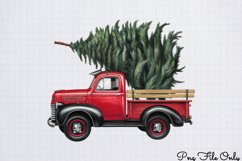 Cute Watercolor Christmas Farm Clipart PNG Product Image 1