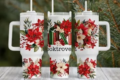 Booktrovert PNG 40 oz Tumbler Wrap Design Christmas Product Image 1