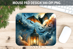 Watercolor Bats Mouse pad Sublimation - Animal PNG Design Product Image 1
